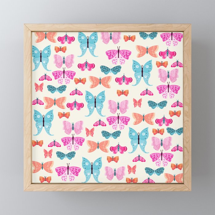 Butterflies in pink Mini Art Print Gallery Image 1