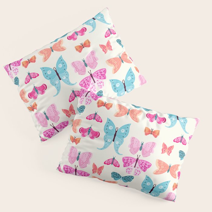 Butterflies in pink Pillow Sham Gallery Image 1