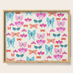 Butterflies in pink Serving Tray Gallery Image 1