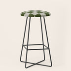 checkerboard hand-painted-olive Stool Gallery Image 1