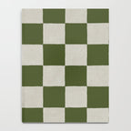 checkerboard hand-painted-olive Notebook Gallery Image 4