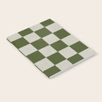 checkerboard hand-painted-olive Notebook Gallery Image 2