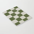 checkerboard hand-painted-olive Notebook Gallery Image 3