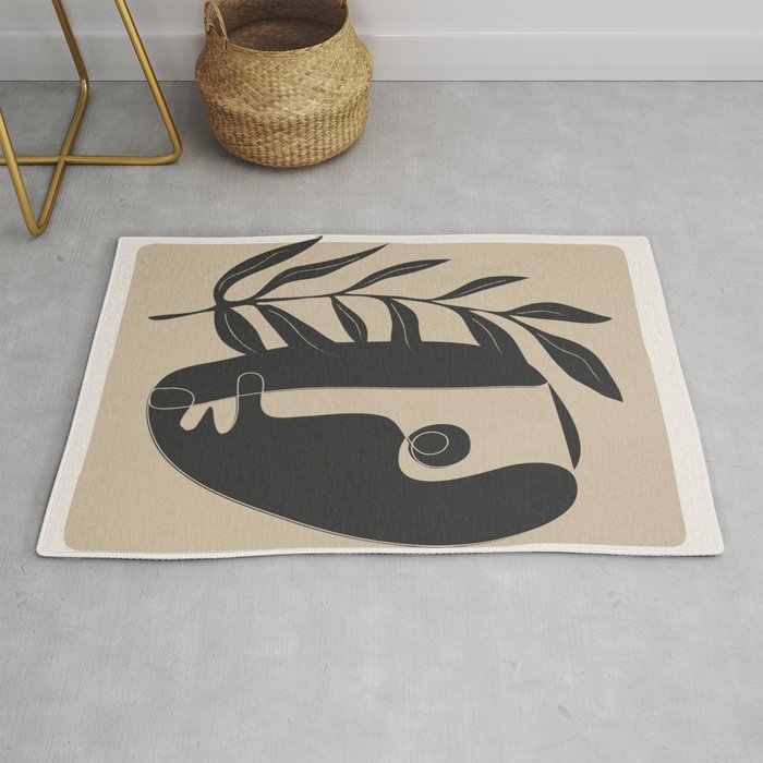Abstract Mask Rug Gallery Image 1