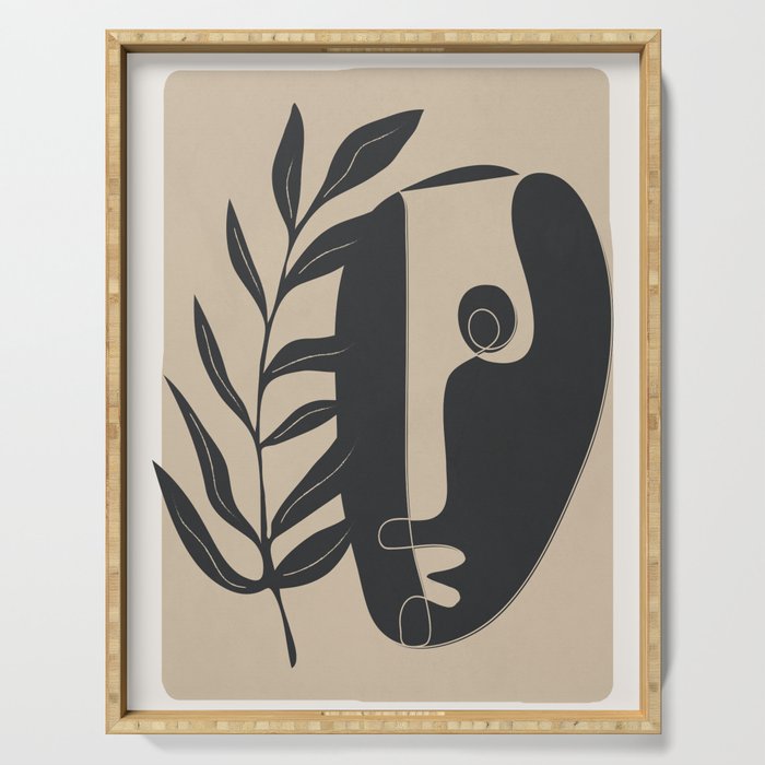 Abstract Mask Serving Tray Gallery Image 1