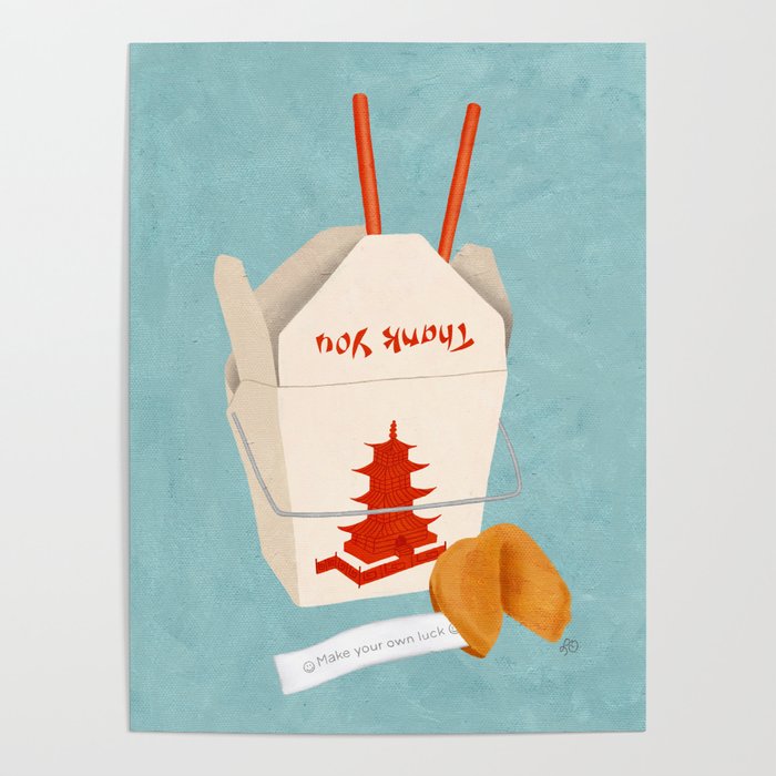 Chinese Food Takeout and Fortune Cookie Poster Gallery Image 4