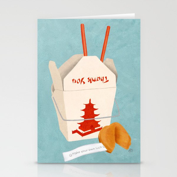 Chinese Food Takeout and Fortune Cookie Stationery Card Gallery Image 1