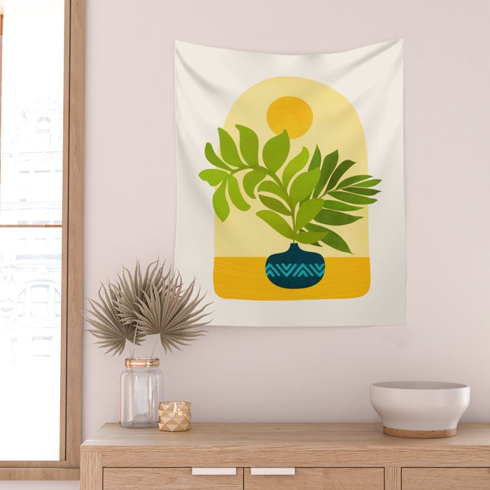 Sunday Morning Window Garden Series Wall Tapestry Gallery Image 2