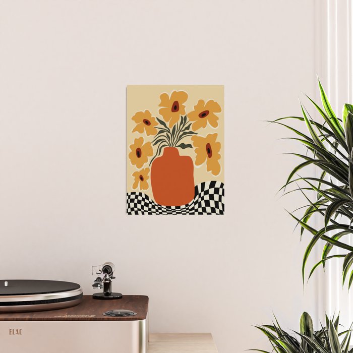 Summer flowerpot with check  Poster Gallery Image 2