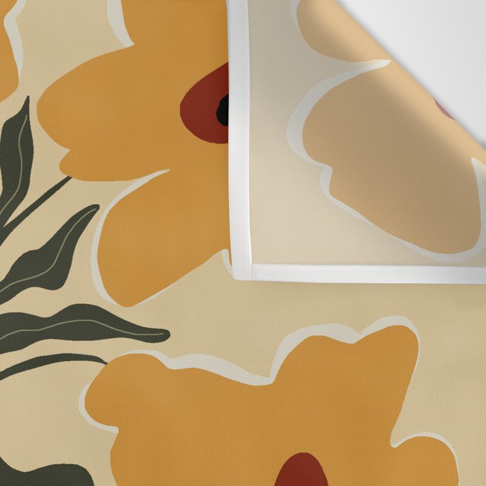 Summer flowerpot with check  Wall Tapestry Gallery Image 3