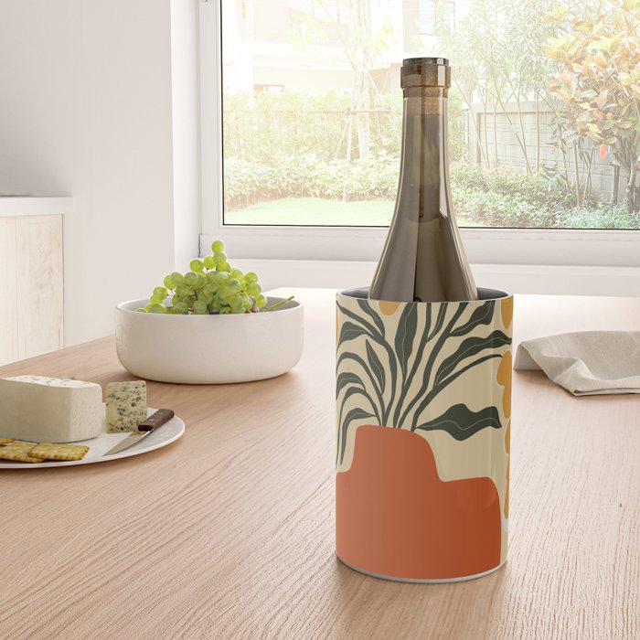 Summer flowerpot with check  Wine Chiller Gallery Image 4