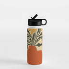 Summer flowerpot with check  Water Bottle Gallery Image 1
