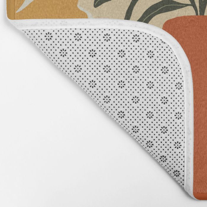 Summer flowerpot with check  Bath Mat Gallery Image 2