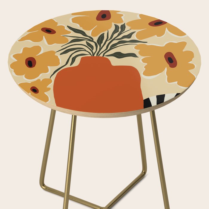 Summer flowerpot with check  Side Table Gallery Image 2