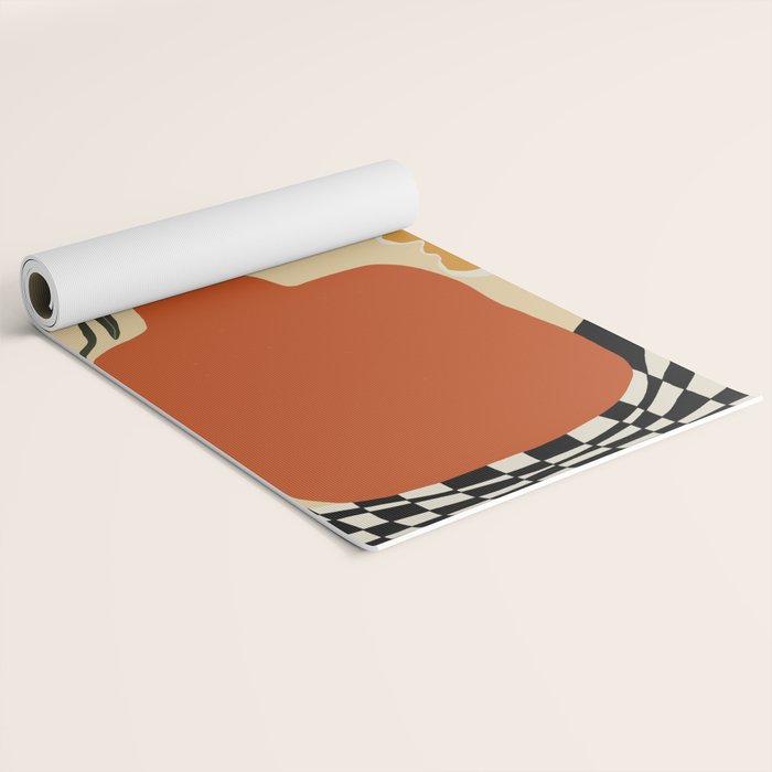 Summer flowerpot with check  Yoga Mat Gallery Image 2