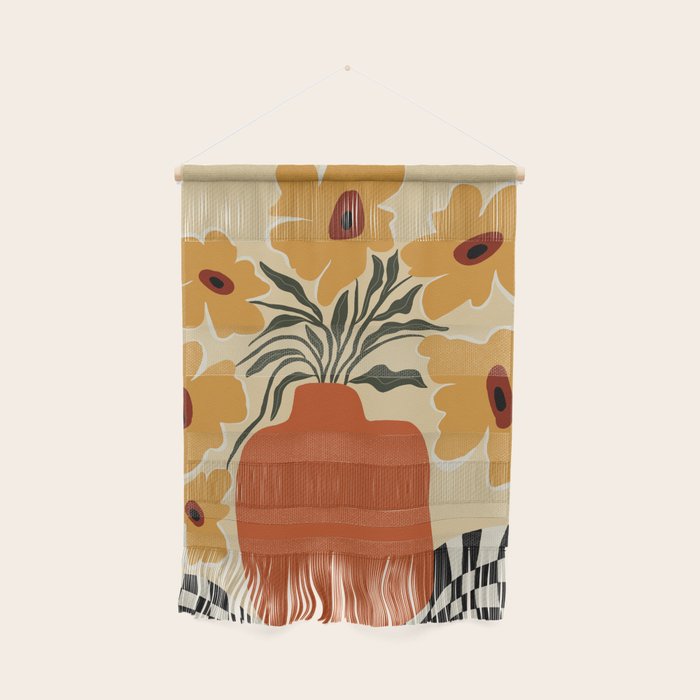 Summer flowerpot with check  Wall Hanging Gallery Image 1