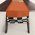 Summer flowerpot with check  Table Runner Gallery Image 1
