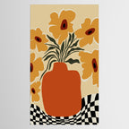 Summer flowerpot with check  Tablecloth Gallery Image 2