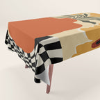 Summer flowerpot with check  Tablecloth Gallery Image 1
