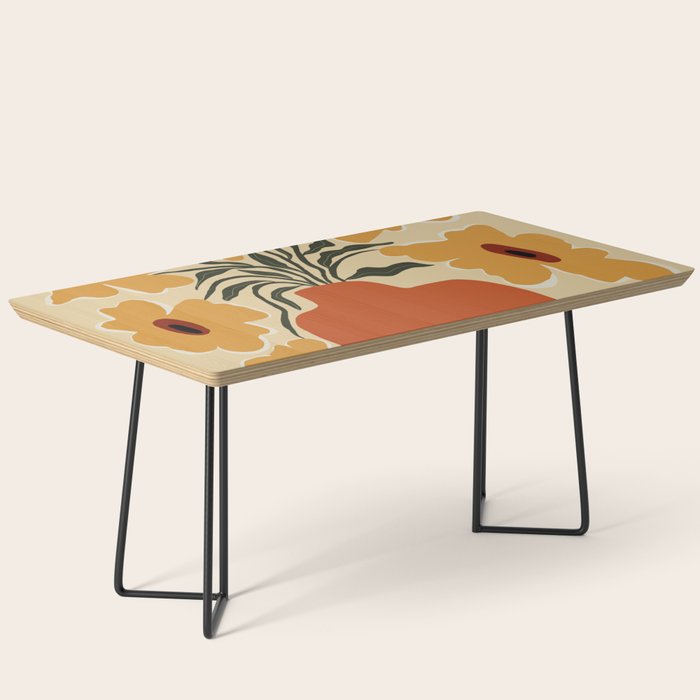 Summer flowerpot with check  Coffee Table Gallery Image 1