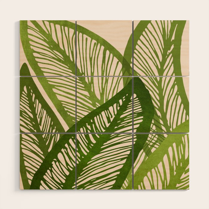 Green Tropics Wood Wall Art Gallery Image 1