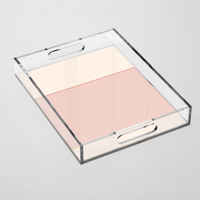 Subtle Spring Color Block - Soft Pink Acrylic Tray Gallery Image 1