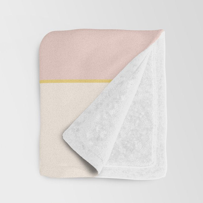 Subtle Spring Color Block - Soft Pink Throw Blanket Gallery Image 3