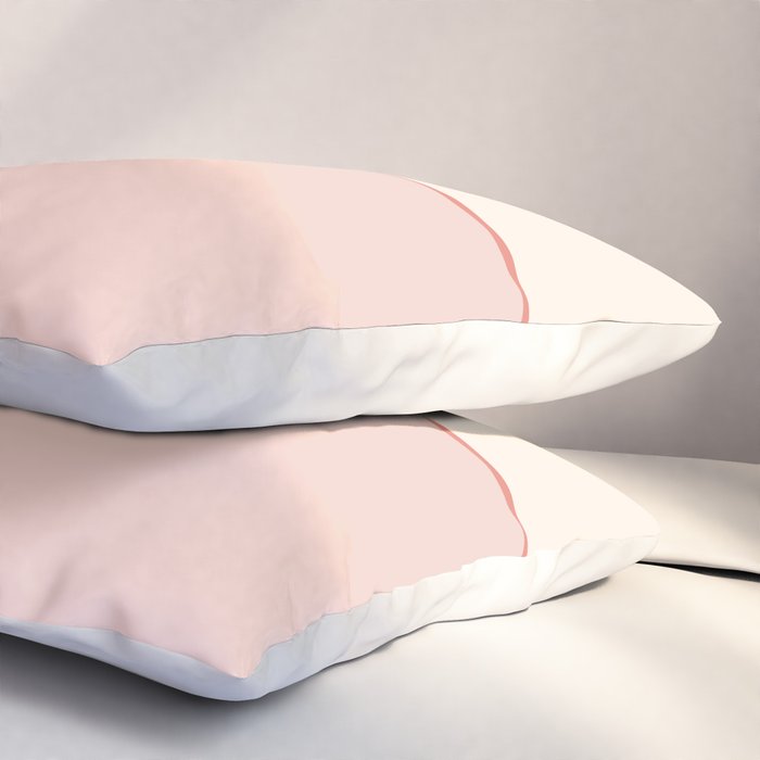 Subtle Spring Color Block - Soft Pink Pillow Sham Gallery Image 3