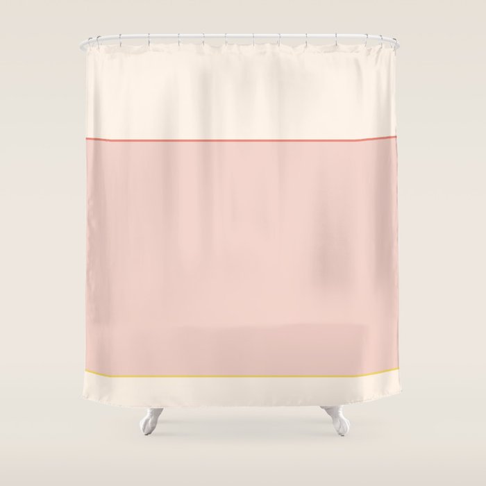 Subtle Spring Color Block - Soft Pink Shower Curtain Gallery Image 1