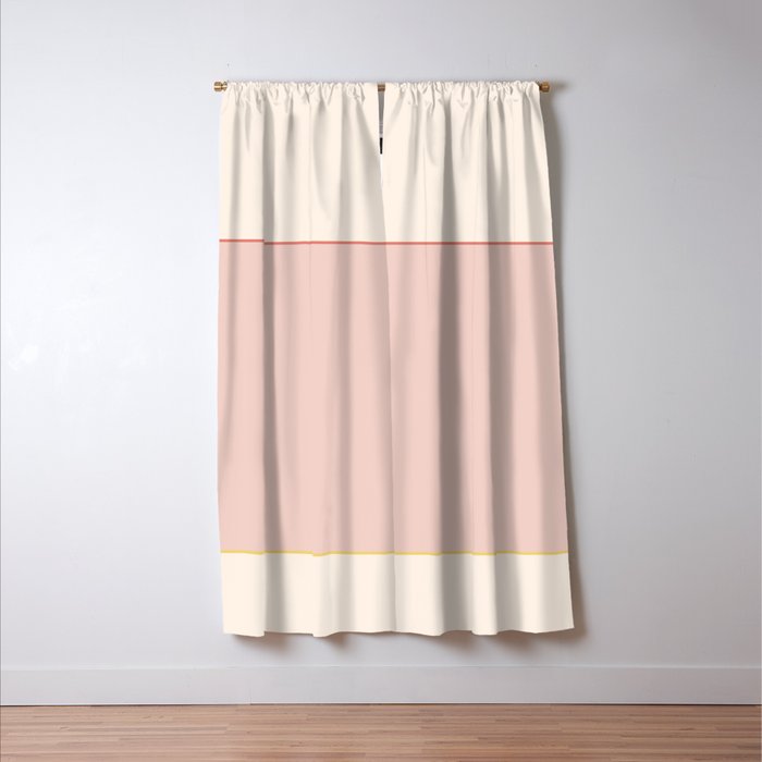 Subtle Spring Color Block - Soft Pink Window Curtain Gallery Image 3