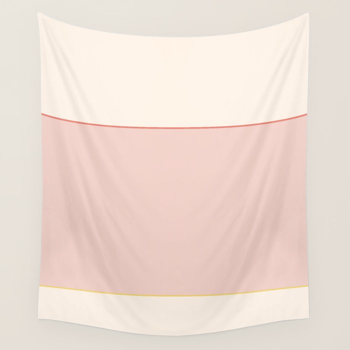 Subtle Spring Color Block - Soft Pink Wall Tapestry Gallery Image 1