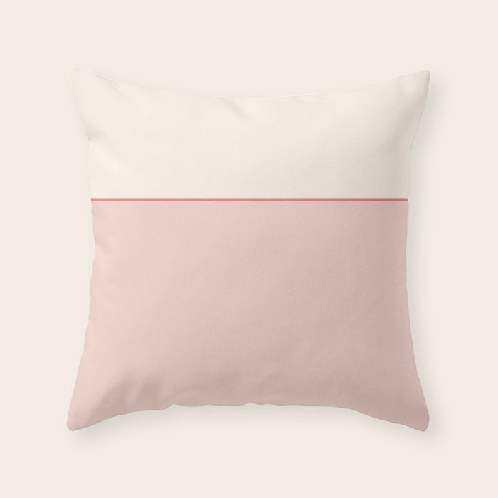 Subtle Spring Color Block - Soft Pink Throw Pillow Gallery Image 6