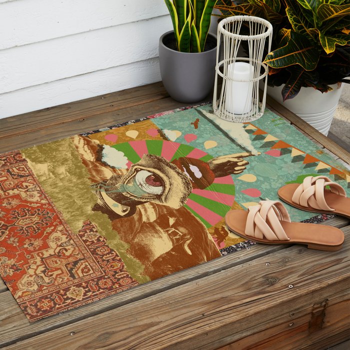 AFTERNOON PSYCHEDELIA Outdoor Rug Gallery Image 2