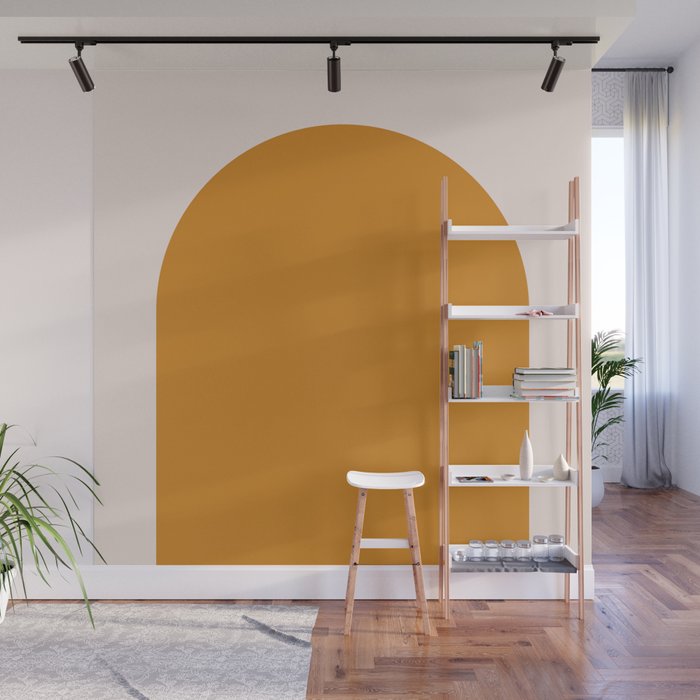 Arch (Yellow & Pale Pink) Wall Mural Gallery Image 1