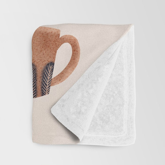 Watercolor Tea Cups Throw Blanket Gallery Image 3