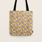 Kaleidoscope Tile Pattern IX Bright Colorful Summer Tote Bag Gallery Image 1