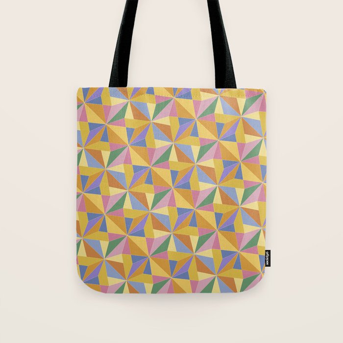Kaleidoscope Tile Pattern IX Bright Colorful Summer Tote Bag Gallery Image 1