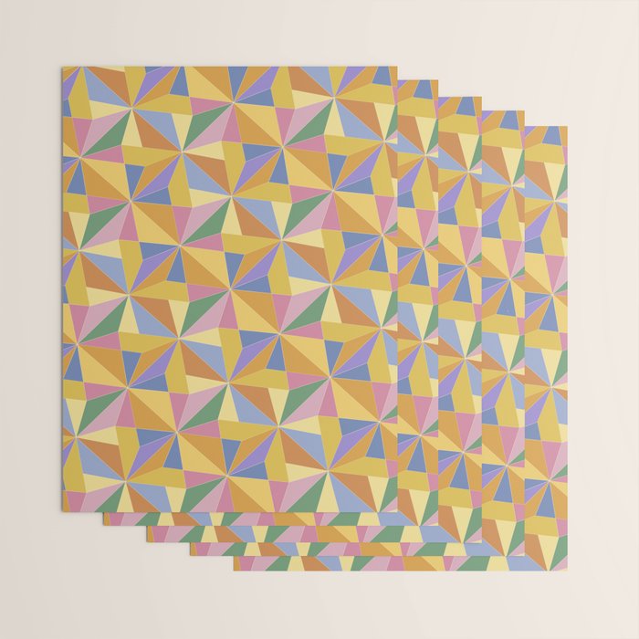 Kaleidoscope Tile Pattern IX Bright Colorful Summer Wrapping Paper Gallery Image 3