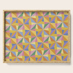 Kaleidoscope Tile Pattern IX Bright Colorful Summer Serving Tray Gallery Image 1