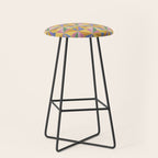 Kaleidoscope Tile Pattern IX Bright Colorful Summer Stool Gallery Image 1
