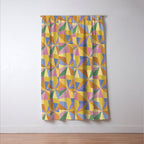 Kaleidoscope Tile Pattern IX Bright Colorful Summer Window Curtain Gallery Image 3
