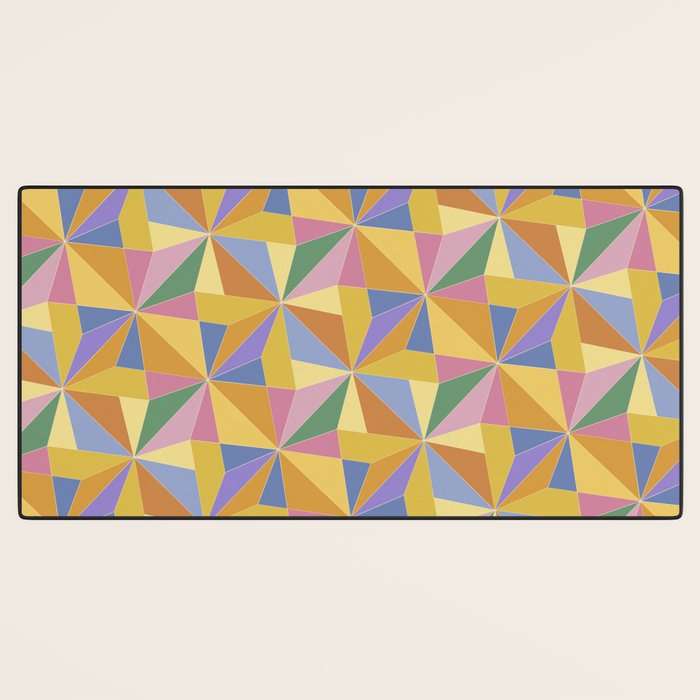 Kaleidoscope Tile Pattern IX Bright Colorful Summer Desk Mat Gallery Image 3