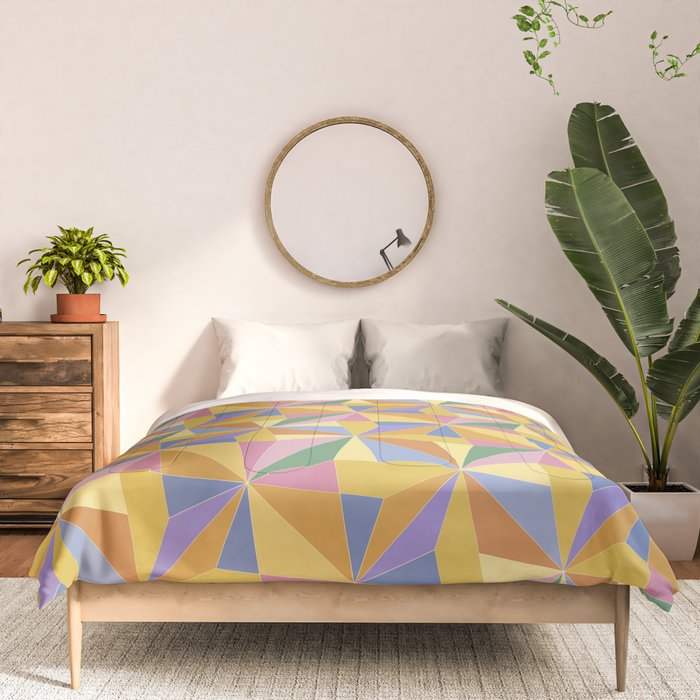 Kaleidoscope Tile Pattern IX Bright Colorful Summer Comforter Gallery Image 3