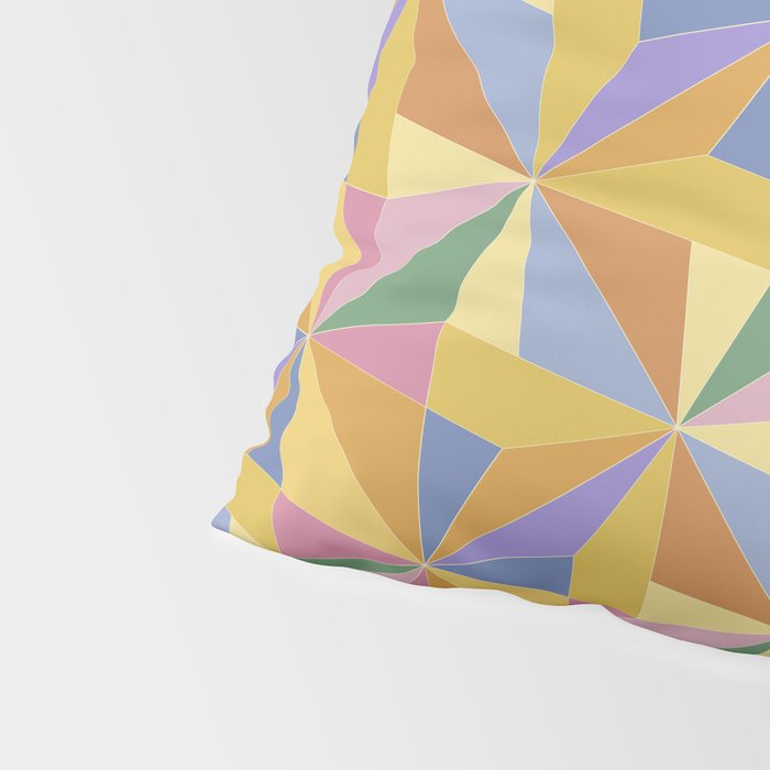 Kaleidoscope Tile Pattern IX Bright Colorful Summer Pillow Sham Gallery Image 4