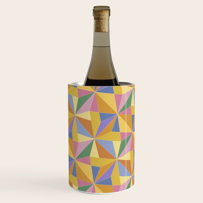 Kaleidoscope Tile Pattern IX Bright Colorful Summer Wine Chiller Gallery Image 3