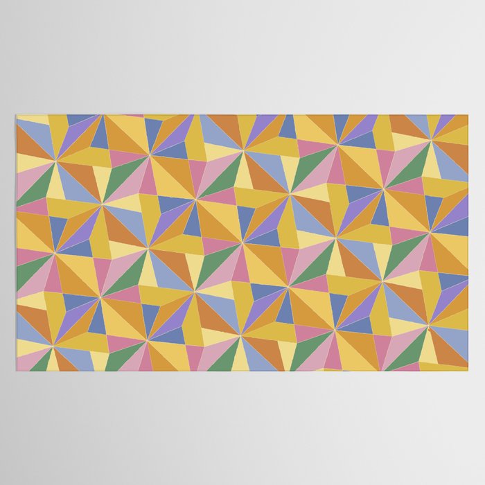 Kaleidoscope Tile Pattern IX Bright Colorful Summer Tablecloth Gallery Image 2