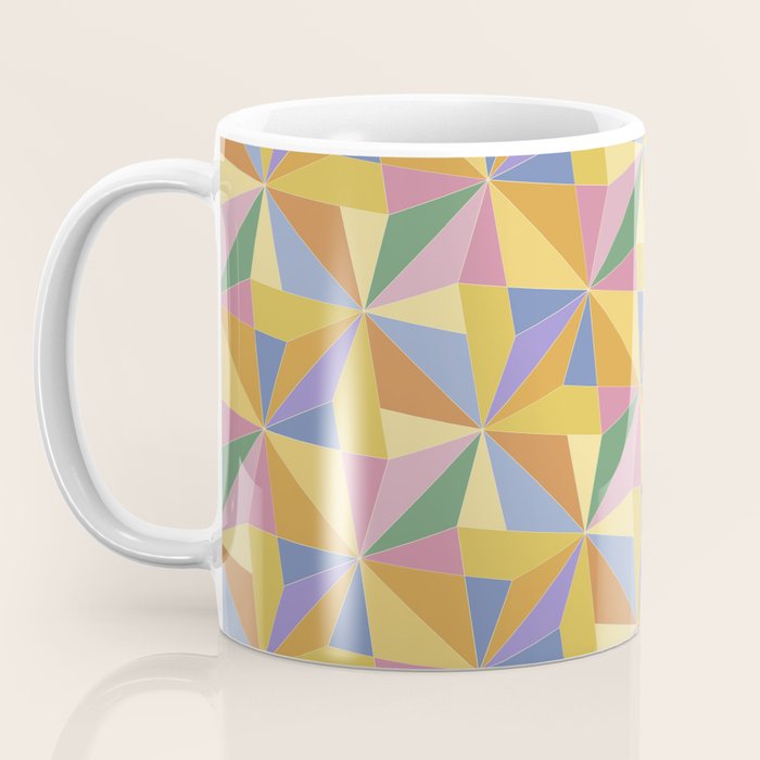 Kaleidoscope Tile Pattern IX Bright Colorful Summer Coffee Mug Gallery Image 3