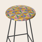 Kaleidoscope Tile Pattern IX Bright Colorful Summer Stool Gallery Image 2