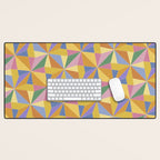 Kaleidoscope Tile Pattern IX Bright Colorful Summer Desk Mat Gallery Image 1
