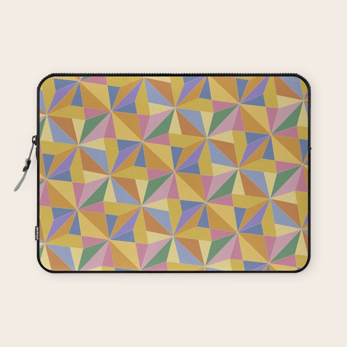 Kaleidoscope Tile Pattern IX Bright Colorful Summer Laptop Sleeve Gallery Image 1